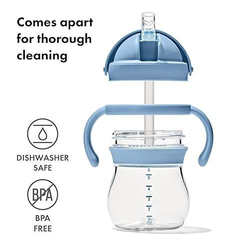 OXO Tot Transitions Straw Cup with Removable Handles - 6 oz. - Dusk - Jamouz