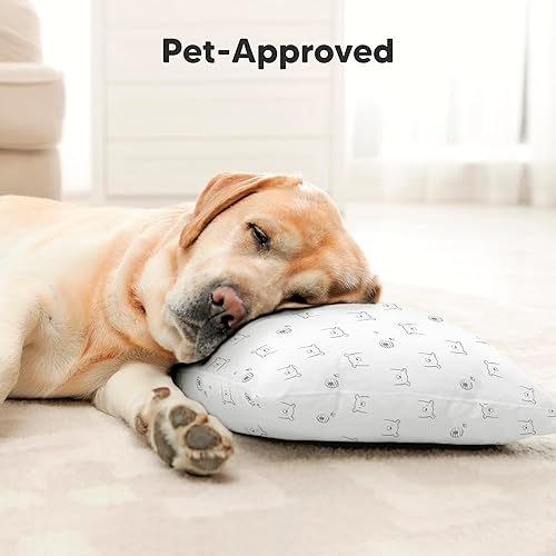 Toddler Pillow with Pillowcase - 13x18 My Little Cuddly Pillow, Viscose Derived From Bamboo Nursery Toddler Pillows for Sleeping,Kids Pillow,Small Travel Pillows,Mini Toddler Bed Pillow (Meadow) - Jamouz