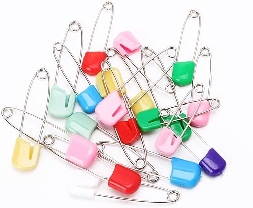 20Pcs Baby Infant Child Cloth Nappy Diaper Pins Safety Locking Holder Colorful - Jamouz