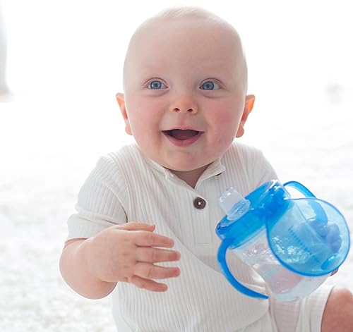 Dr. Brown's Transition Sippy Cup with Soft Spout - Blue - 6oz - 6m+ - Jamouz