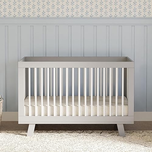 babyletto Hudson 3-in-1 Convertible Baby Crib with Toddler Bed & Daybed Conversion - Easy to Assemble - GREENGUARD Gold Certified w/ 4 Adjustable Mattress Heights - Natural - Jamouz
