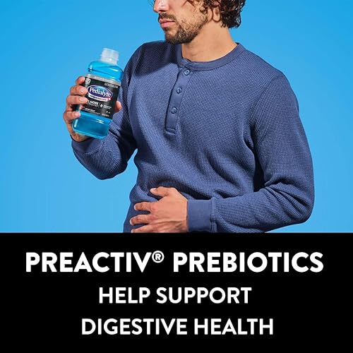 Pedialyte AdvancedCare Pedialyte AdvancedCare Plus Electrolyte Drink with 33% More Electrolytes and Has PreActiv Prebiotics, Iced Grape, 1 Liter, 4 Count - Jamouz