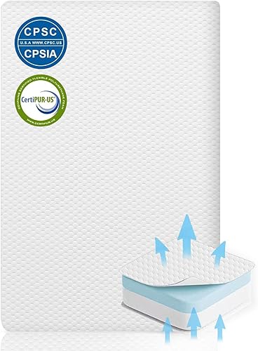 Lisara Mini Crib Mattress, 38' x 24' x 3'' Mattress for Baby and Toddlers, Dual Sided Gel Memory Foam Mattress with Waterproof, Removable and Breathable Ice Silk Cover - Jamouz
