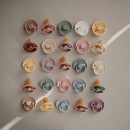 FRIGG Rope Natural Rubber Baby Pacifier | Made in Denmark | BPA-Free (Olive/Sage, 6-18 Months) - Jamouz