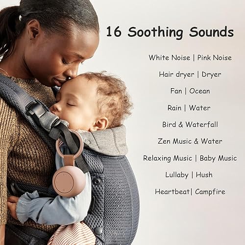 Portable Sound Machine for Baby Adult | Sleep Soother for Stroller Car Seat | 16 Soothing Sounds | Rechargeable | Timer | Memory Function | White Noise | Shush |Travel | Registry Gift | Putty - Jamouz