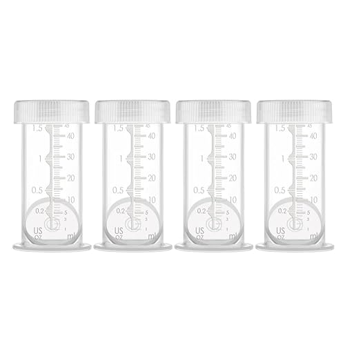 Maymom 1.5 Oz Container Designed for Colostrum & Milk Storage; Leak Proof Lids, Breastmilk Freezer or Refrigerator Storage, Made Without BPA; 4pc/pk - Jamouz