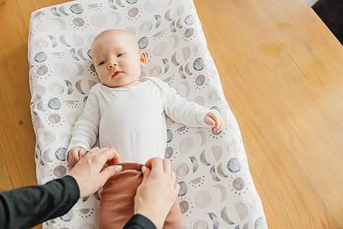 Copper Pearl Premium Knit Changing Pad Cover Soft, Stylish, and Universal Fit for All Standard Diaper Changing Pads, Trendy Design Changing Pad Covers, Briar - Jamouz