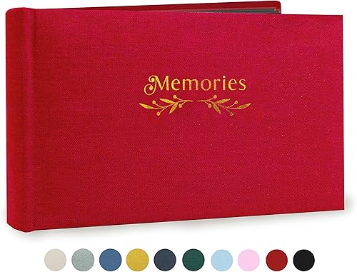 Holoary Small 4x6 Photo Album, Linen Hard Cover, Holds 50 Photos, Black Page Traditional Book Bound, Mini Brag Book Baby Album, Ideal For Wedding, Family Pictures, Gifts, Anniversary (Sky blue) - Jamouz