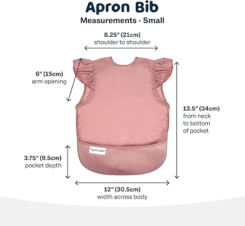 Tiny Twinkle Mess Proof Baby Bib - Waterproof Toddler and Baby Apron Bib - Machine Washable - PFAS and BPA Free - Jamouz