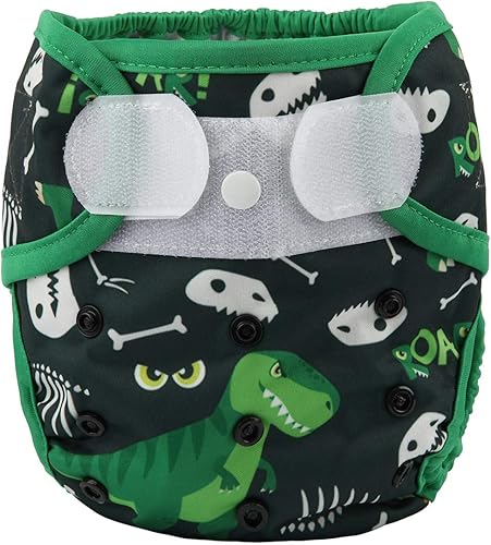 Baby Cloth Diaper Cover Nappy Hook and Loop Double Gusset 6.6lbs to 33lbs (Rabbits Wolves) - Jamouz