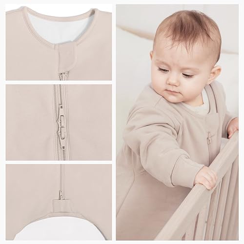 Unisex Toddler Sleep Sack with Feet 1.0 Tog Sleep Sack 3T-4T, Baby Sleep Sack, Sleep Bag Walker, Baby Wearable Blanket,Split Legs Sleep Sack,Gifts for Boys & Girls,Dusty pink - Jamouz