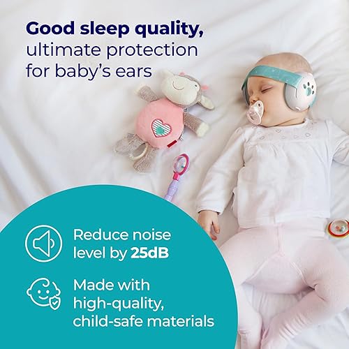 Baby Ear Muffs Noise Protection | Premium 2-in-1 Baby Headphones for Noise | Soft Straps for Infants & Headband for Toddler Ear Protection | Baby Noise Cancelling Headphones | Kids Ear Protection - Jamouz