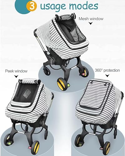 Winter Baby Stroller Bunting Bags and Carseat Canopies Cover to Protect Baby from Cold Wind, Super Warm Plush Fleece Baby Carrier Cover for Infant Boys Girls, Keeps Babies Warm and Cozy.Black - Jamouz