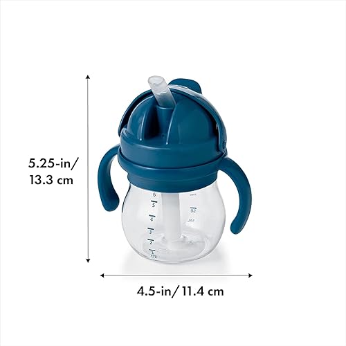 OXO Tot Transitions Straw Cup with Handles 6 oz. - Opal and Dusk - 2 Pack - Jamouz