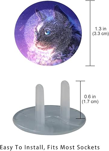 12 PCS Baby Child Proofing Outlet Covers, Electrical Safety Socket Protection Caps for 2-Prong Power Wall Plate Pure Black, czbhg-001 - Jamouz