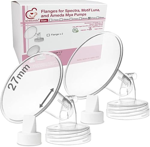 Nenesupply 2pc 17mm Flanges Compatible with Spectra S1 Spectra S2 Synergy Gold Breastpumps Replacement to Spectra Pump Parts and Spectra Flange Replace Spectra S2 Parts and Spectra 17mm - Jamouz