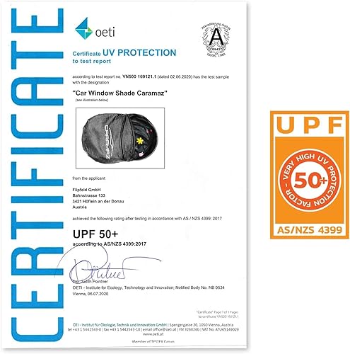 Car Window Shade for Baby with Certified UV-Protection 2 Pack - 20'x12' - Jamouz