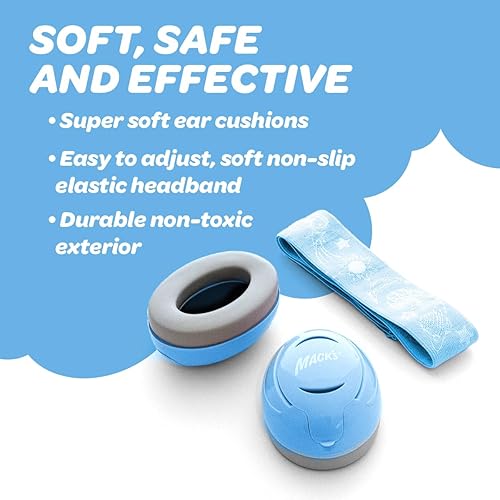 Mack's Baby Muffs | Baby Ear Muffs Noise Protection | High NRR | Noise Cancelling Headphones for Babies & Toddlers - Jamouz