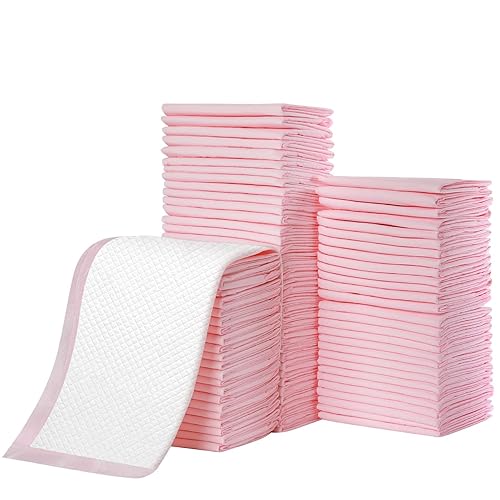 Disposable Changing Pad Liners Pack of 100 Baby Incontinence Changing Pads Diaper UnderPads Ultra Soft Super Absorbent Waterproof Mat 13 x18 in - Jamouz