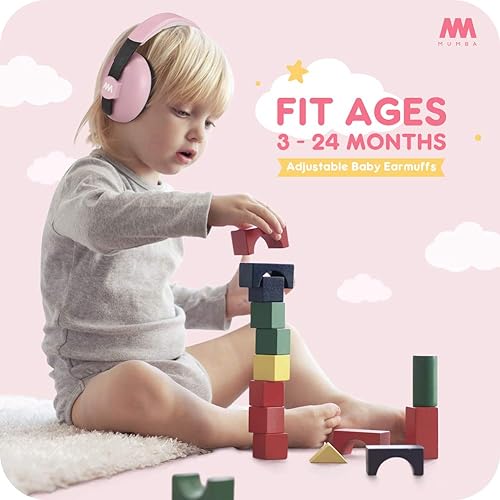 Mumba Baby Ear Protection Noise Cancelling Headphones for Babies and Toddlers Baby Earmuffs - Ages 3-24+ Months - Jamouz