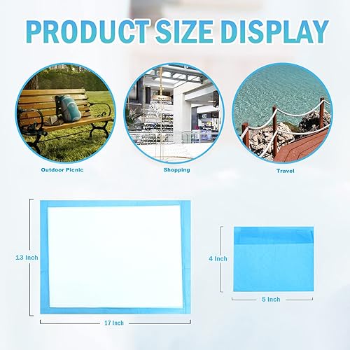 Timoo 100 PCS Disposable Changing Pad Leak-Proof Underpad Bed Table Protector Mat, Soft Non-Woven Fabric, 17 Inches x 13 Inches - Jamouz