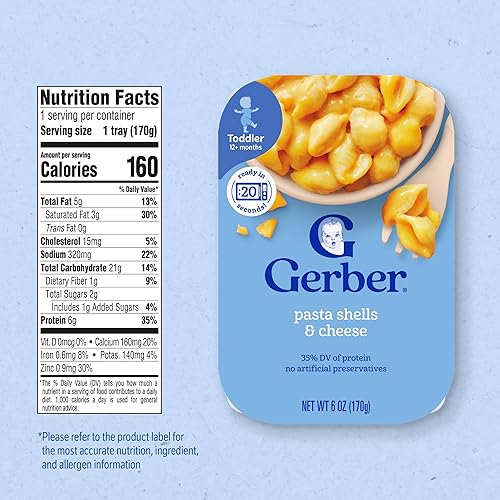 Gerber Mealtime for Toddler Mashed Potatoes & Gravy with Roasted Chicken & Carrots, 6.6 Ounce (Pack of 8) - Jamouz