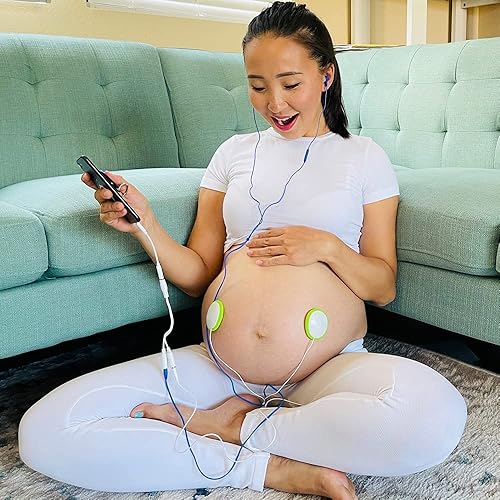 Premium Award-Winning Baby Bump Headphones; #1 Pregnancy Speakers to Play Music, Sound and Talk to Your Baby, Green - Jamouz