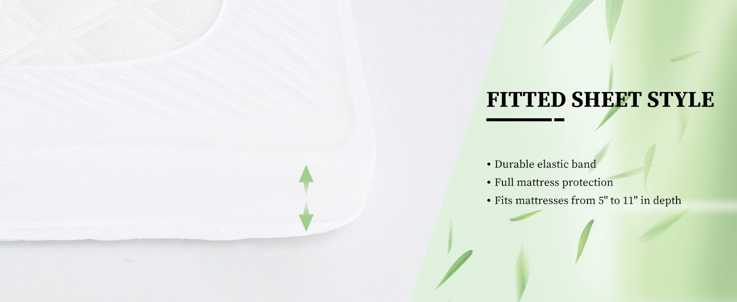 Bamboo Viscose Crib Mattress Protector, Waterproof Quilted Crib Mattress Pads