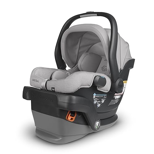 UPPAbaby Mesa V2 Infant Car Seat/Easy Installation/Innovative SmartSecure Technology/Base + Robust Infant Insert Included/Direct Stroller Attachment/Jake (Charcoal) - Jamouz