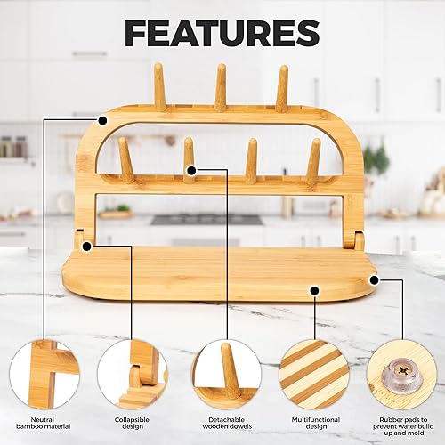Sydney's Season Bottle Drying Rack Space Saving, Travel Bottle Cleaner Kit, Baby Drying Rack, Travel Bottle Drying Rack, Portable Bottle Cleaning Kit, Space Saving Drying Rack for Baby Bottles - Jamouz