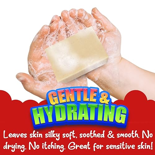 Cactus Honey & Oats Goats Milk Kids Soap, 4oz Wash Bar – Natural Oatmeal Soaps for Kids - Jamouz