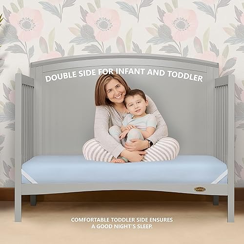 Starbright Breathable Fiber Crib and Toddler Mattress, Greenguard Gold Certified, Periwinkle - Jamouz