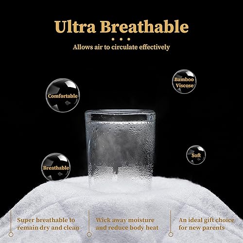 Safe and Sound 2 Pack Bamboo Viscose Crib Mattress Protector, Waterproof Quilted Crib Mattress Pads, Soft Breathable Bamboo Viscose Rayon Baby Mattress Cover (28x52 Inches, Bamboo Viscose) - Jamouz