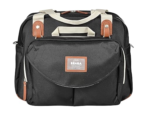 BEABA Geneva Diaper Bag, Multifunction Baby Diaper Bag, Includes Removable Strap for Stroller, Changing Pad, and Insulated Pouch, (Sage) - Jamouz