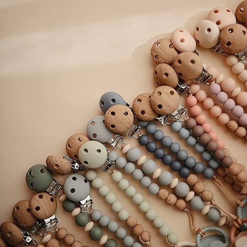 mushie 100% Silicone Baby Pacifier Clip BPA Free | Eva (Mauve) - Jamouz