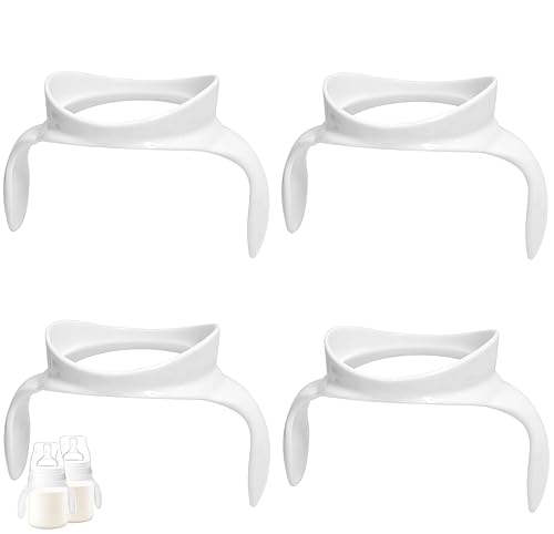 Replacement Bottle Handles Compatible with Avent Anti-Colic Bottle Series (White & Blue, 6 Pack) - Jamouz
