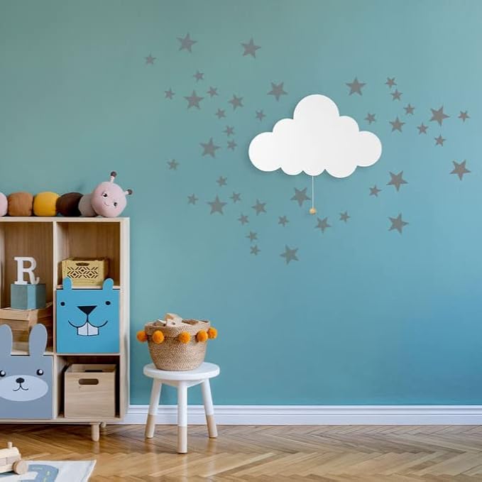 Lumipets Lighted Balloons, Nursery Night Light, Wall Mounted Lighted, Battery Operated Cloud Light Sign–Lightweight Kids Night Light for Babies, Toddlers, Kids - 17.7 x 11.2 x 1.5-in - Jamouz