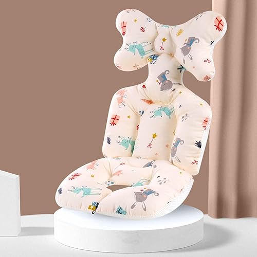 Baby Seat Pad Stroller Liner Universal 3D Air Mesh Breathable Car High Chair Cushion for Infant Soft Padding,Baby Carrier,Pram Non Slip Cushion for Baby Kid Toddler Infants (Fox Deer) - Jamouz