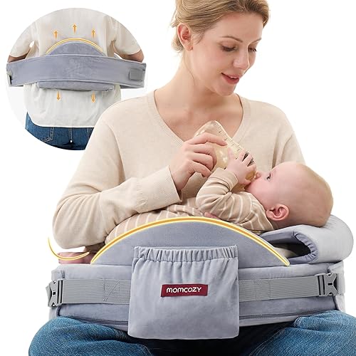 Momcozy Nursing Pillow for Breastfeeding, Original Plus Size Breastfeeding Pillows for More Support for Mom and Baby, with Adjustable Waist Strap and Removable Cotton Cover, Grey - Jamouz