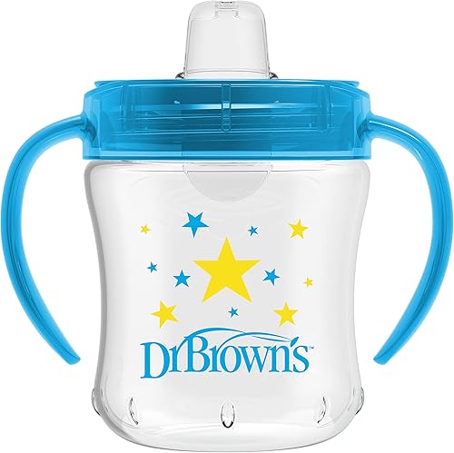 Dr. Brown's Transition Sippy Cup with Soft Spout - Blue - 6oz - 6m+ - Jamouz