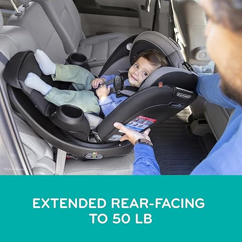 Evenflo Convertible Car Seat w/ 360 Degree Rotation & 3 Modes, Revolve360, Revere Gray - Jamouz