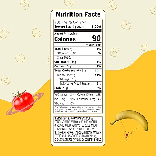 Earth's Best Organic Fruit Yogurt Smoothie, Mixed Berry, 4.2 Oz - Jamouz