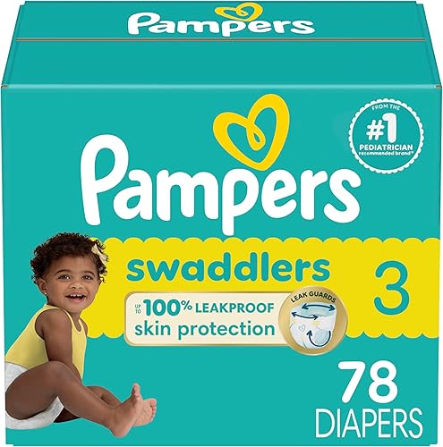 Pampers Swaddlers Diapers Preemie - Size P1, 27 Count, Ultra Soft Disposable Baby Diapers (Pack of 4) - Jamouz