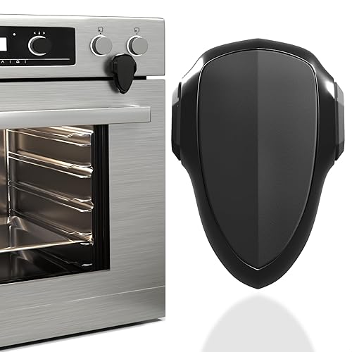 Oven Lock Child Safety, 1 Pack, Oven Door Lock Child Safety, Oven Baby Proofing, Heat-Resistant, Durable & Easy to Install Oven Safety Locks for Toddlers, Baby Proof Oven (Black) - Jamouz