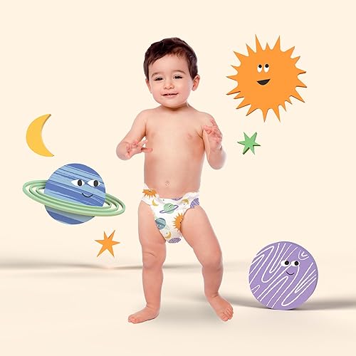 Hello Bello Premium Diapers Size 4, Honeysuckle Designs, 58ct Club Box, Hypoallergenic and Extra Absorbent - Jamouz