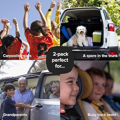 Diono Solana, No Latch, Pack of 2 Backless Booster Car Seats, Lightweight, Machine Washable Covers, Cup Holders, Pink - Jamouz