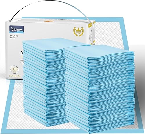 Baby Disposable Changing Pad, 100 Count Thicken and High Absorb Incontinence Changing Pad with Breathable, Waterproof, Soft Non-Woven Fabric, Underpad 13X18 inch- Extra Thick - Jamouz