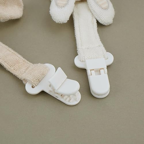 Pacifier Clip, 2 Pack Baby Pacifier Holder for Boys and Girls Fits Many Pacifiers & Baby Teething Toys, Ideal Baby Gift (Puppy & Bunny) - Jamouz