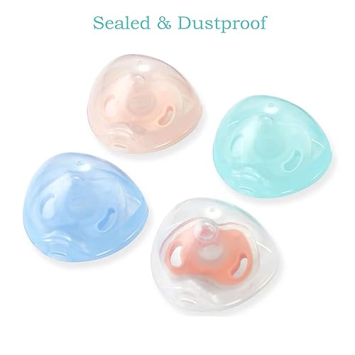 PandaEar Pacifier Nipple Holder Case Container Boxes (4 Pack)| Universal Accessories Holders| Travel Cases| BPA Free - Jamouz
