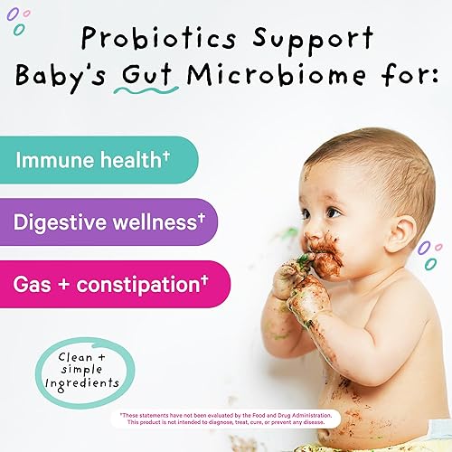 Pink Stork Baby Probiotic Drops, Newborn, Infant & Toddler Probiotics to Help Aid Digestion and Constipation Support, Newborn Essentials - 1 fl oz, 2 Month Supply - Jamouz